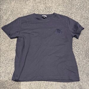 Vilebrequin Navy Short-Sleeve Crewneck Tee with Embroidered Turtle